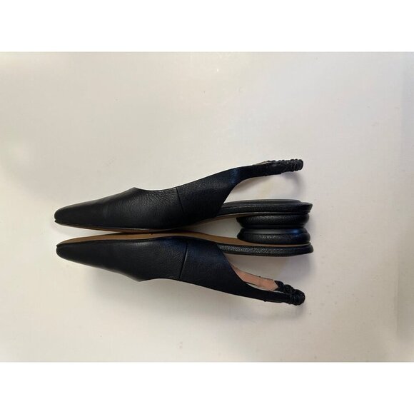 Franco Sarto Briella Flat in Black Leather PointySlingback Shoes Size 8.0 - Picture 9 of 12
